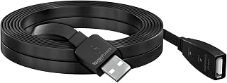 MutecPower 10m ULTRA FLAT USB 2.0 male to female cable with extention chipset - USB Active Extension cable Repeater Cable 10 Meters Ultra slim