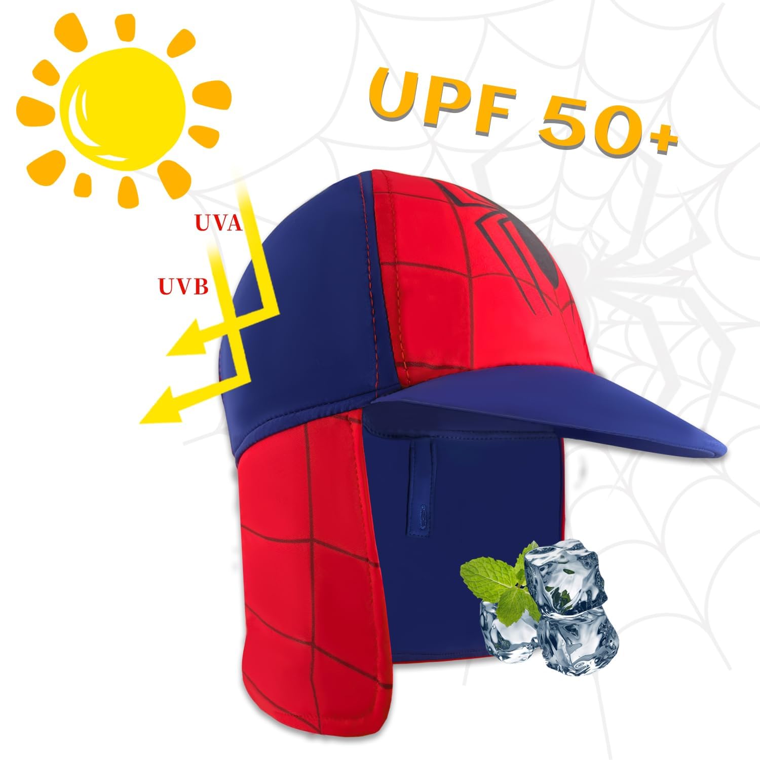 Gifts Treat Kids Summer Sun Hat, UPF 50+ Sun Protection Legionnaire Cap for 3-15 Years Old Girls and Boys - 4