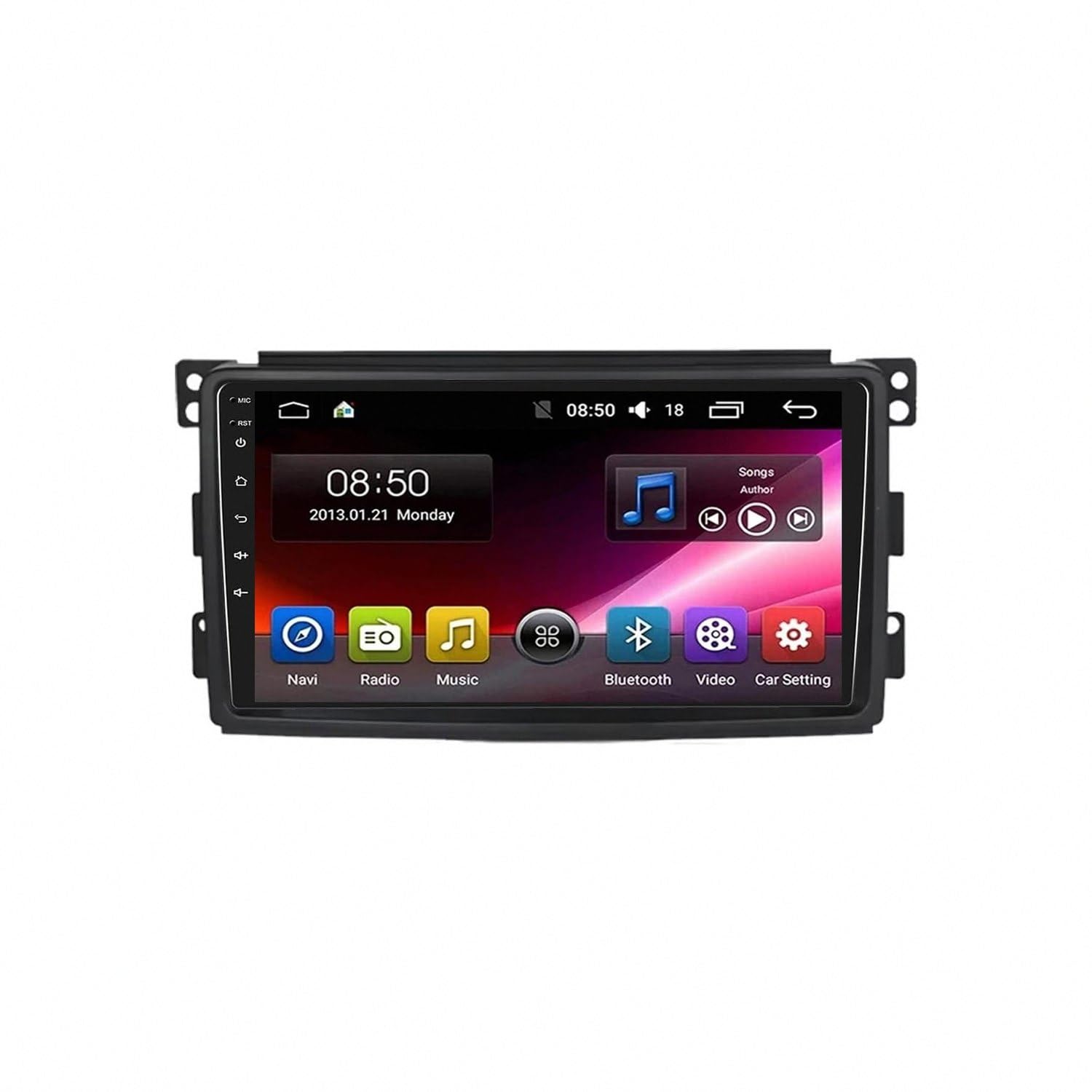 Car Stereo Carplay Radio de Coche para Benz Smart Fortwo 2006-2010 Soporta Bluetooth, Control Volante, USB, WiFi, 4G, Mirror-Link, GPS Navegador/Radio FM, 4 Nuclear 4G+64G