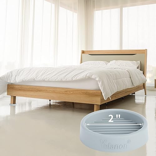 Miniatura 2 de Yelanon Posavasos para muebles, paquete de 8, tazas redondas antideslizantes de 2 pulgadas, protectores de suelo de goma para suelos de madera dura,