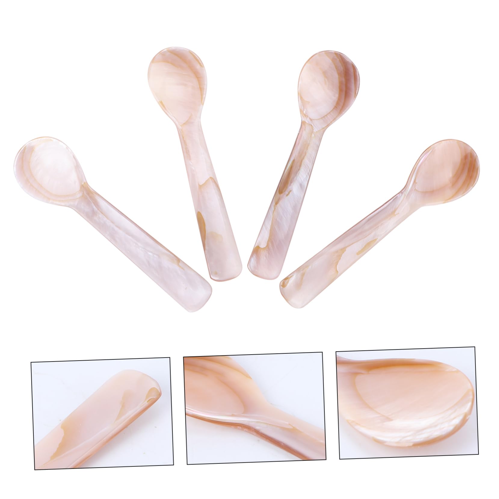 COLLBATH De 12 Piezas De Nácar Cucharas De Concha De Creativa De De Fiesta Cucharas Para Servir Cucharaditas Caparazón