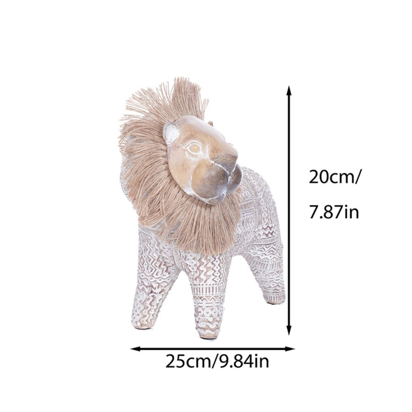 MagiDeal Estatua Decorativa Figura Escultura Adorno Animal con Relieve en Resina con Apariencia de Geometría Tallada Adecuada para Escritorio Oficina Estudio Salón
