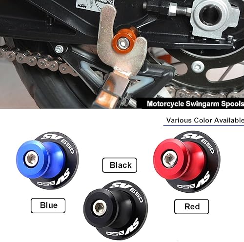 Miniatura 5 de 2 piezas M8* 1.5 motocicleta balancines deslizantes carrete compatible con S-uzuki SV650 SV 650 SV650X SV650S V-Strom DL650 DL1000 (negro)