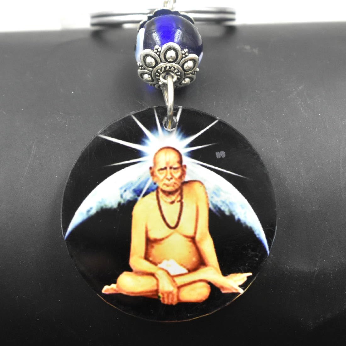 Lord Swami Samartha Evil Eye Religious Keychain for Men and Women-image-37