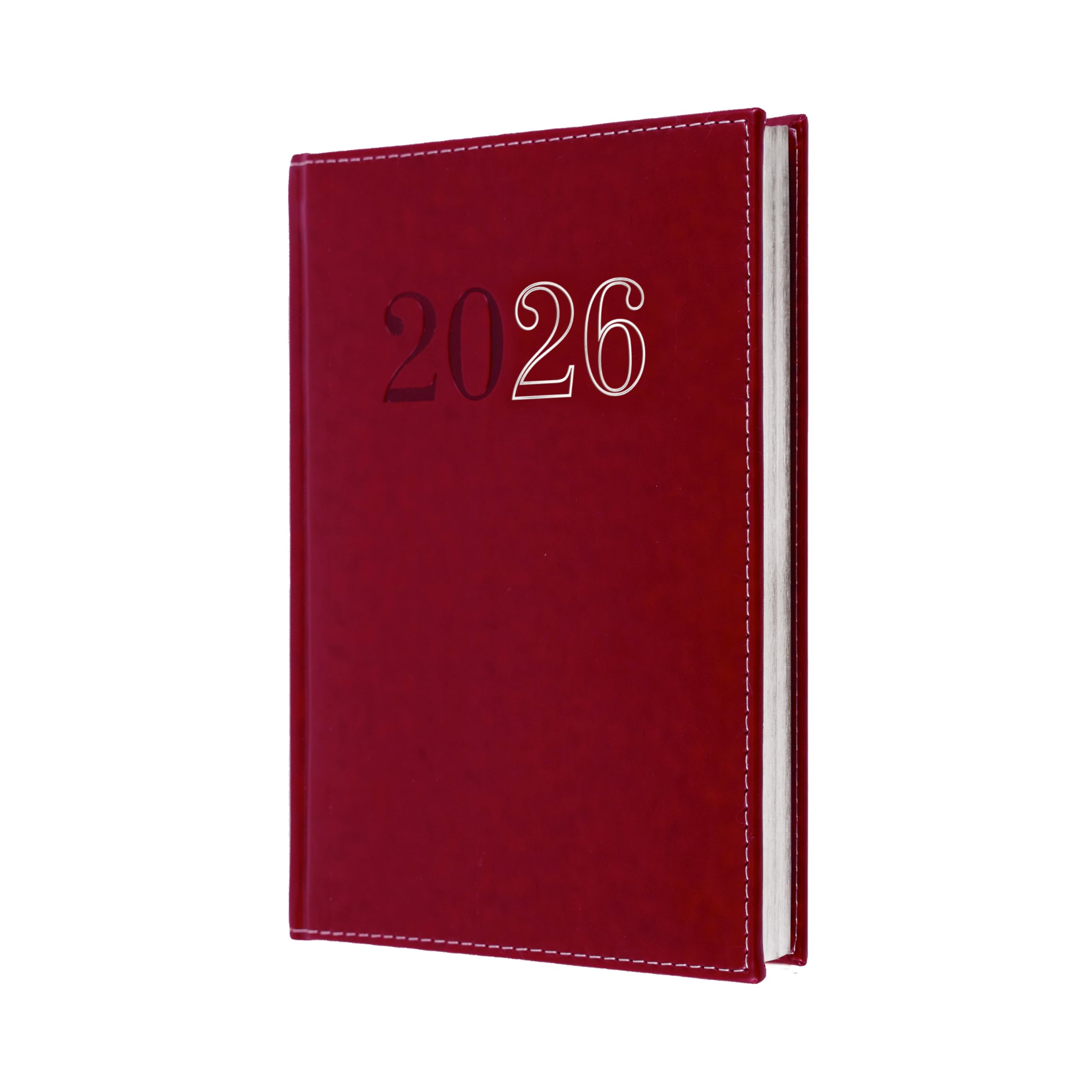 Collins - Chelsea - 2026 12 Month Calendar Year Planner, A5 Day-To-Page with Appointments Diary - Red (ND54.15-26)