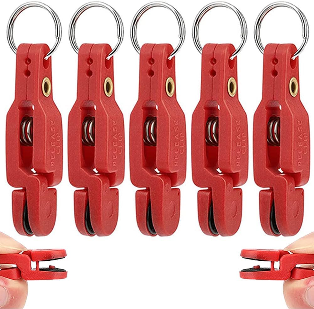 Gaderth 10pcs Heavy Tension Snap Release Clips, Fishing