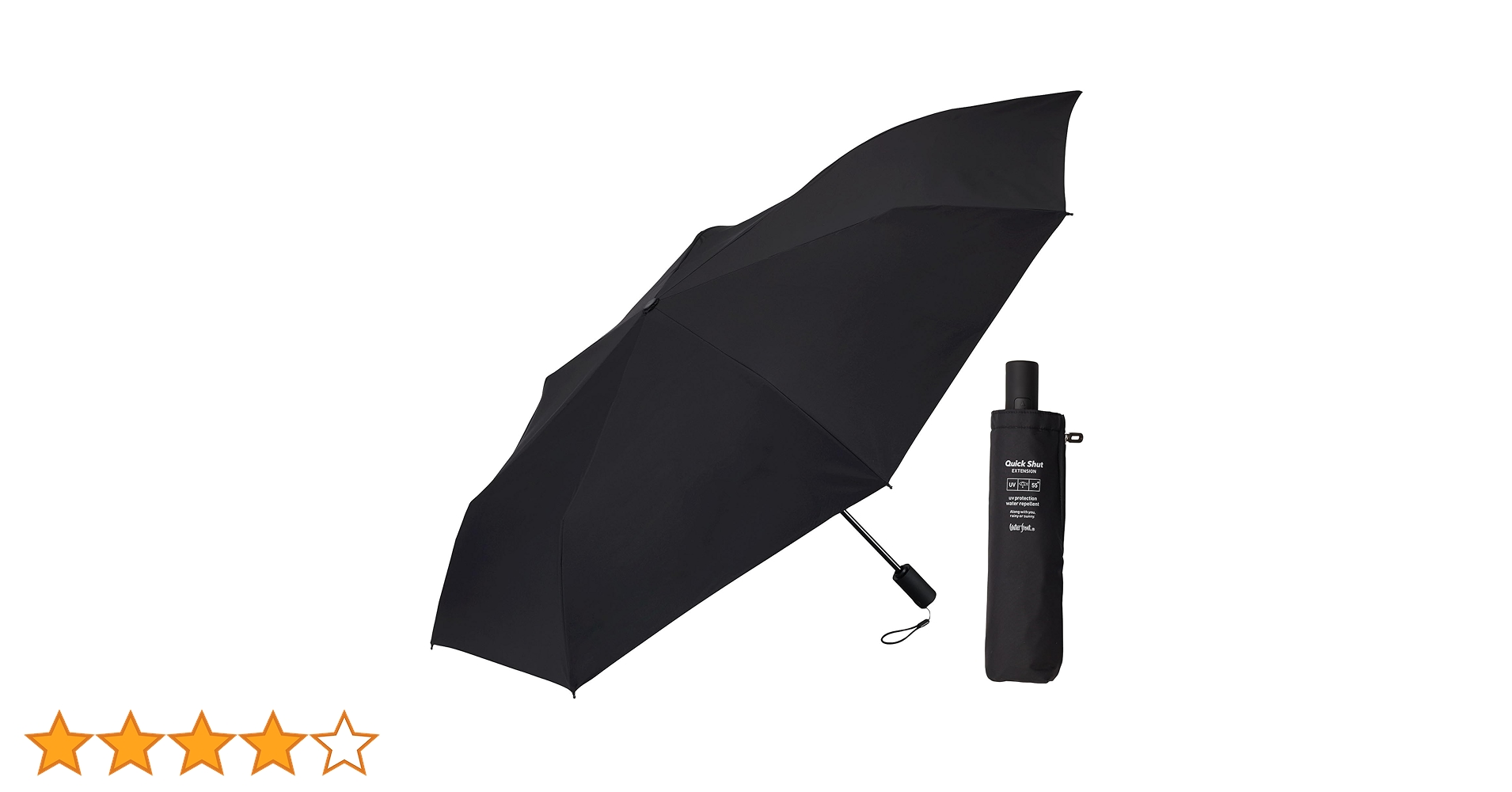 Amazon.co.jp: Waterfront 折りたたみ傘 雨傘 ブラック 短部55cm