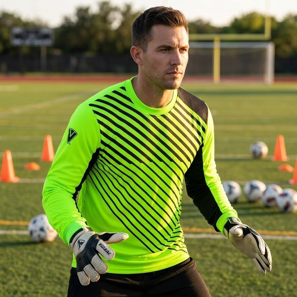 Vizari Arroyo Adult Soccer Goalie Jersey | Lightweight Goalkeeper Jersey with Padded Long Sleeve for Men and Women