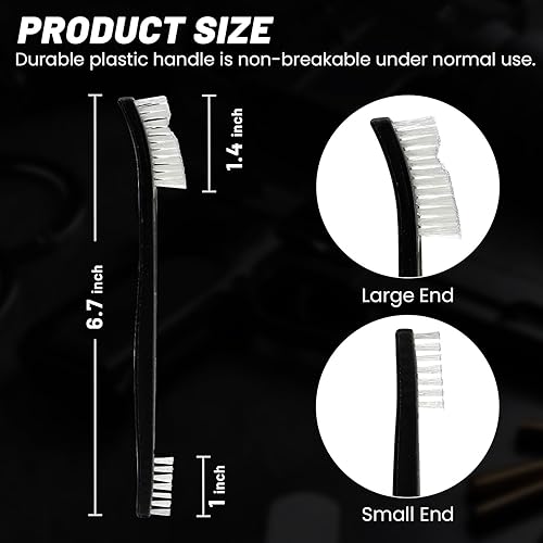 Miniatura 10 de Kit de limpieza para armas en caja grande, suministros de limpieza 4 en 1 incluye cepillos, parches, hisopos, paño sin pelusa, suministros altamente