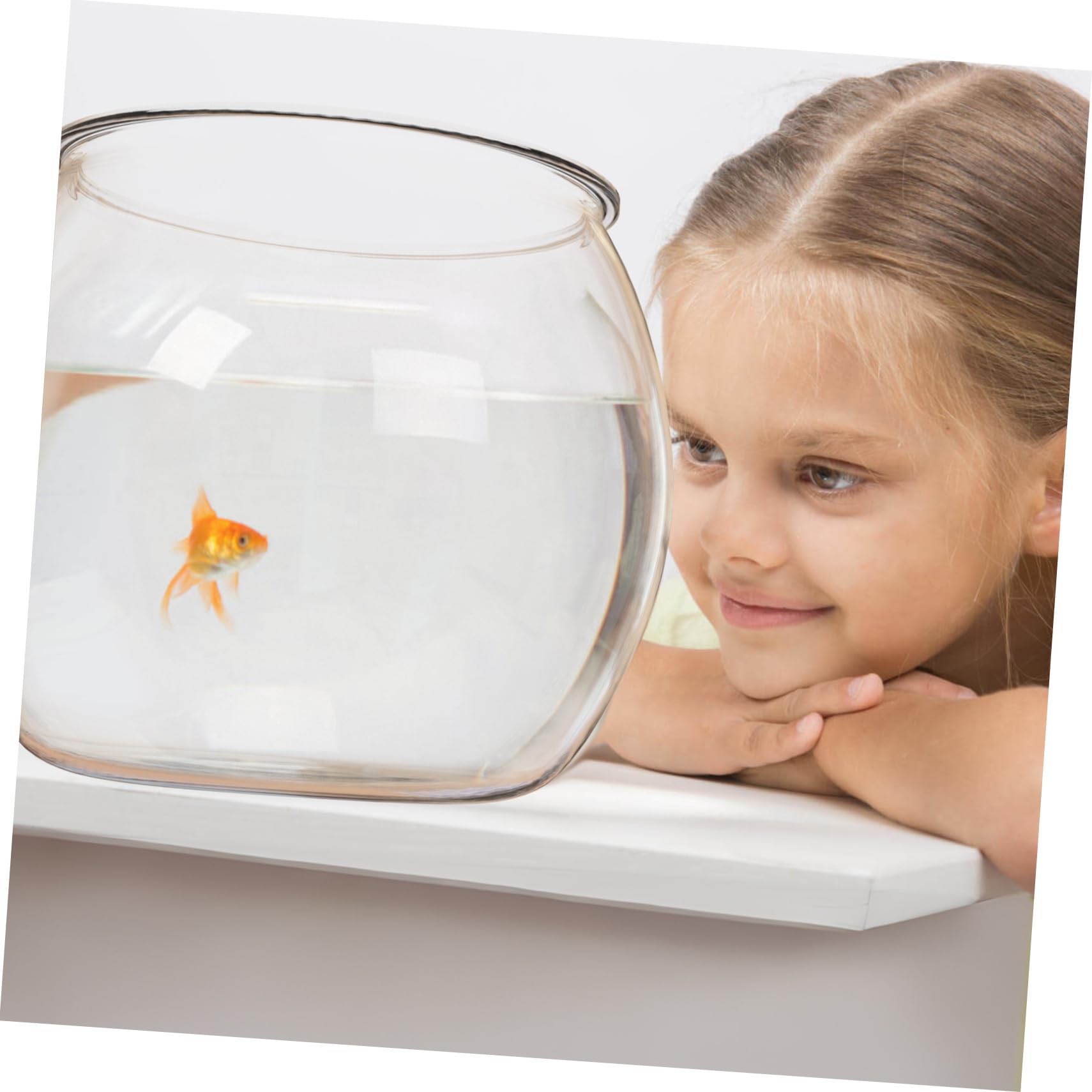 POPETPOP Pecera De Plástico Ligera y Transparente Ideal para Decorar Tu Oficina o Hogar