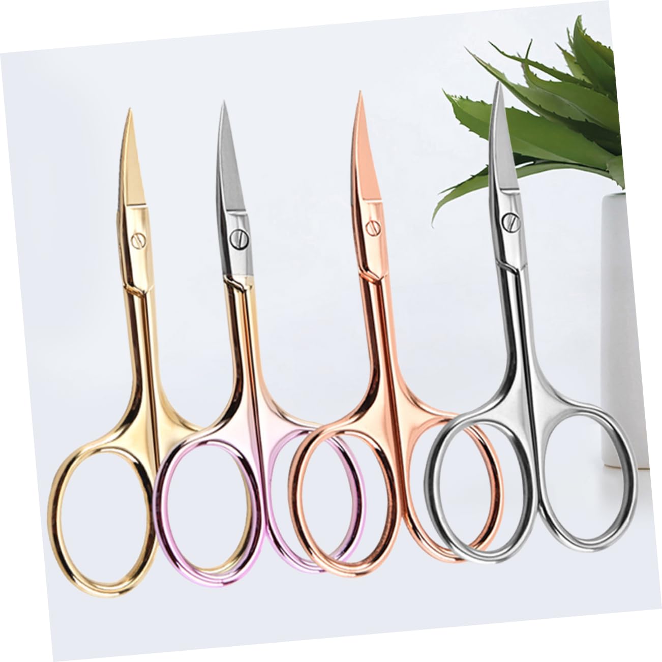 FRCOLOR 12 Piezas Tijeras De Vello Facial Tijeras Para El Pelo De La Nariz Tijeras Curvas Para El Vello Facial Tijeras Para Barba Tijeras De Cejas Hombre Rostro Tijeras Pequeñas