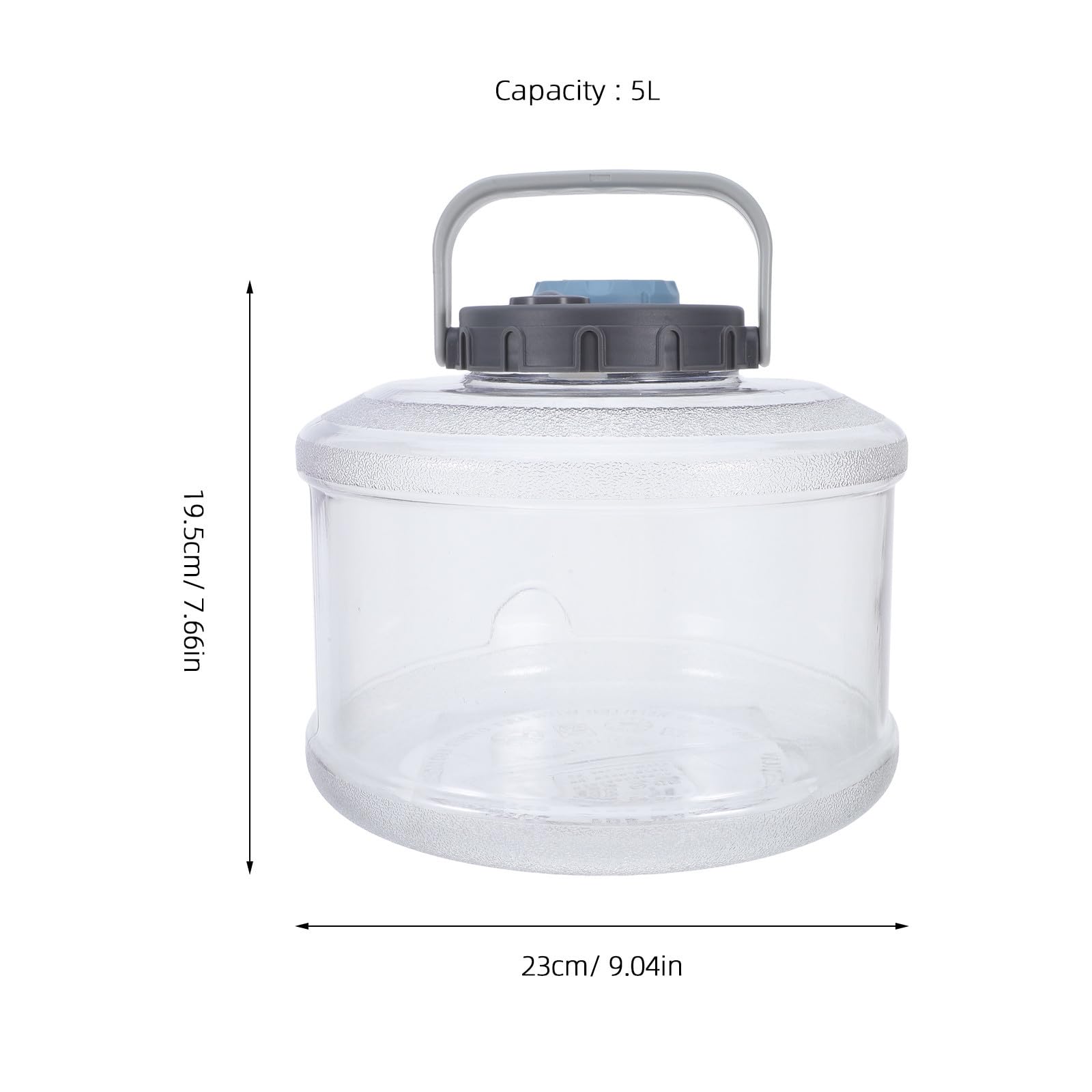 Garrafa Portátil de Agua 5l con Asa Ergonómica y Boca Ancha