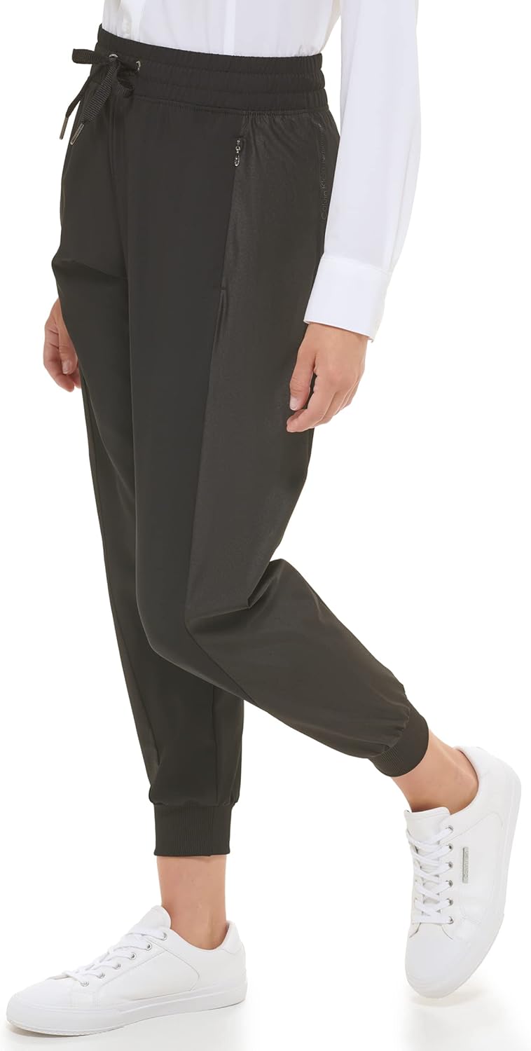 Calvin Klein Performance Womens Shine Blocked Woven Jogger - Image 2