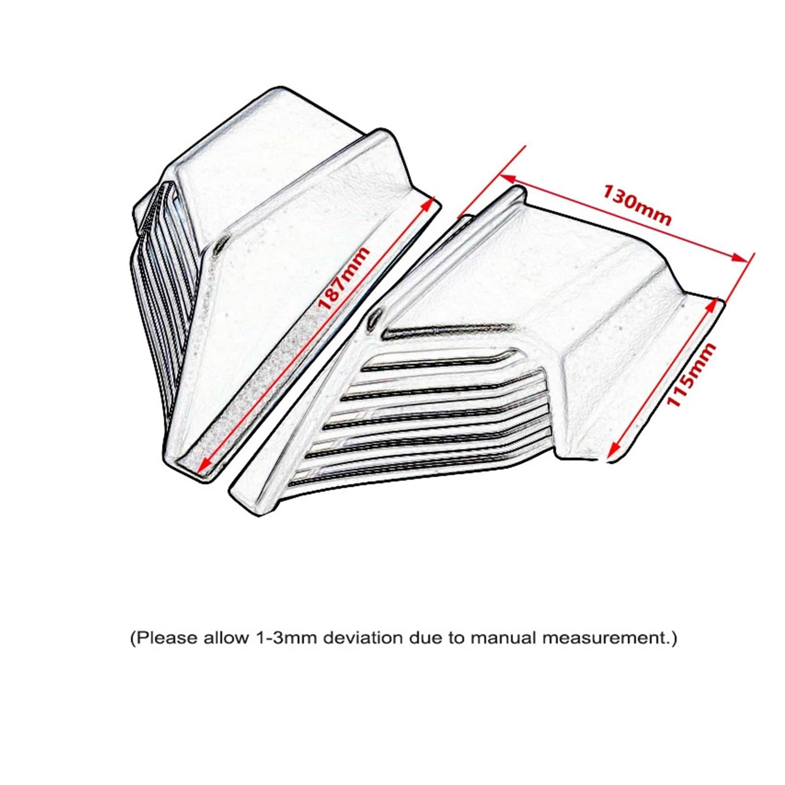 Wingletów Motocyklowych Pasuje do ADV150 ADV 150 2019-2023 Winglet motocykl przedni spoiler boczny Motocross skrzydło Protector osłona skrzydła Przednie Aerodynamiczne Winglety