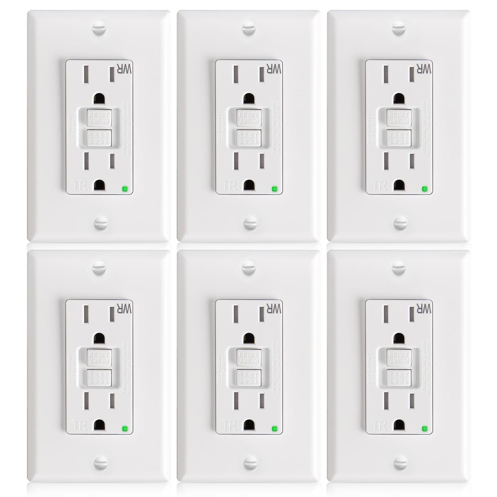 Amico GFCI Outlets - 12 Pack, Weather Resistant -16