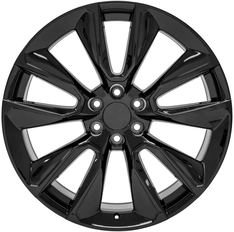 OE Wheels CV32 24 Inch Rims Fit Silverado 1500 Style 6x139.7 24x10 Gloss Black - Hollander 5916 (Set of 4)