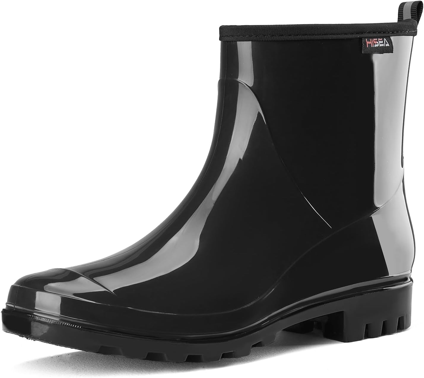 HISEA Short Rain Boots for Women, Waterproof Womens Ankle Rubber Boots Outdoor, Garden Shoes for Ladies Non Slip Work with Comfort Insole