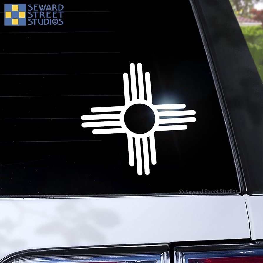 New Mexico State Symbol Sticker - 4x4 Inch Holographic Vinyl Decal For Cars & Laptops