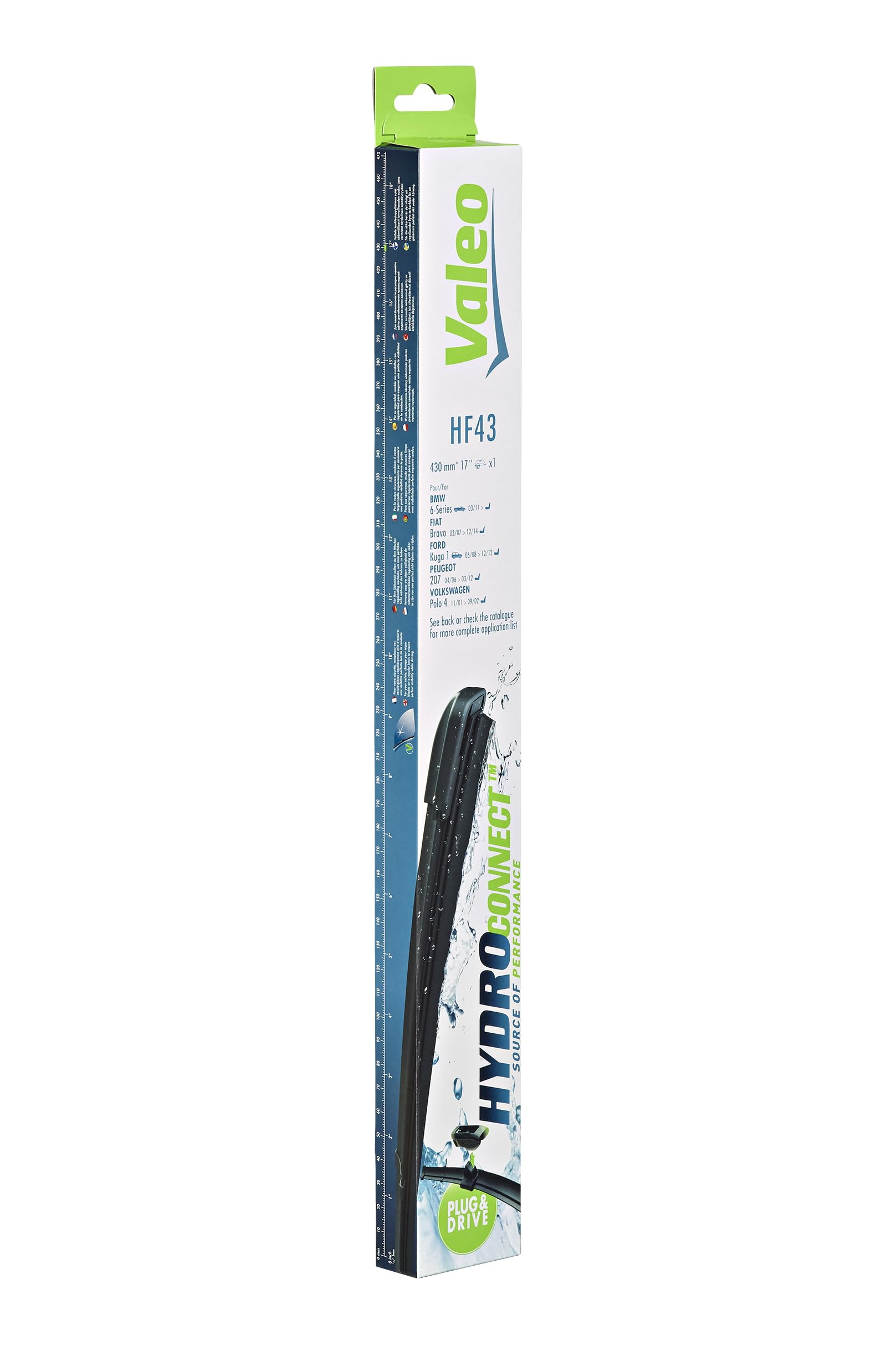 Valeo Hydroconnect Silecek Bmw 6 Serisi F12 (2011-2018), BYD Atto EV (2022 ve sonrası), Seat Ibiza (2017 ve sonrası), Arona (2017 ve sonrası) (430 MM) 578503