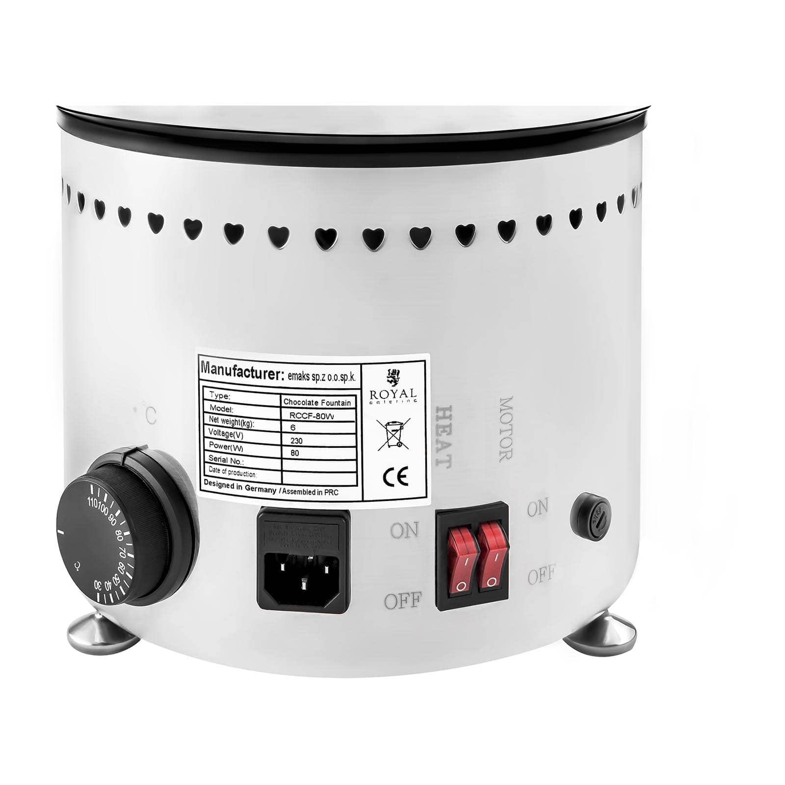 Royal Catering - RCCF-230W - Fontana di cioccolato - 4 livelli