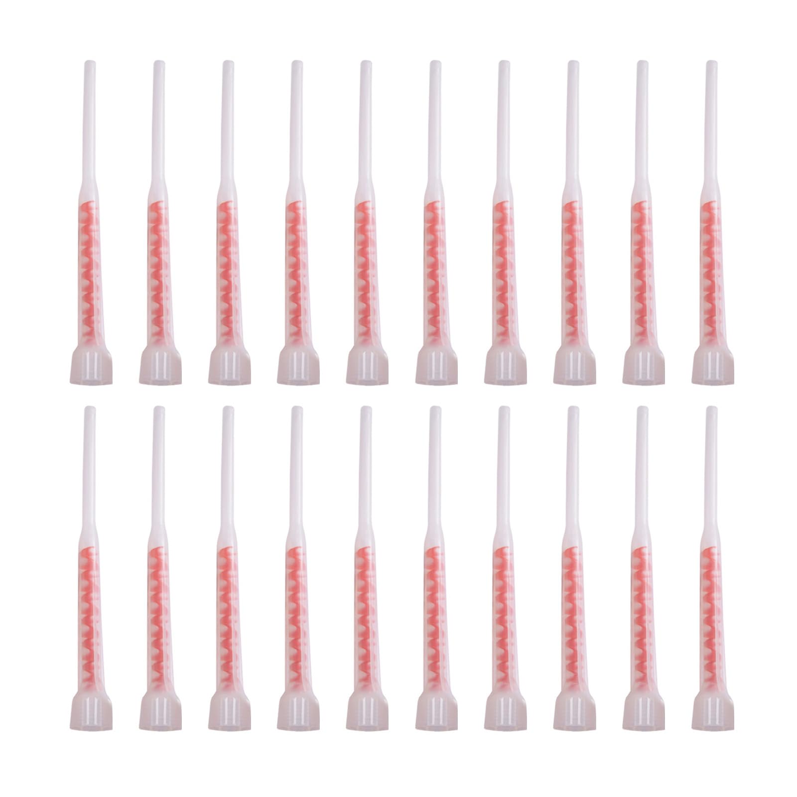 20Pieces Statics Mixer Nozzles for Concrete Glues and Mortar Redness Plus FIS Mixer
