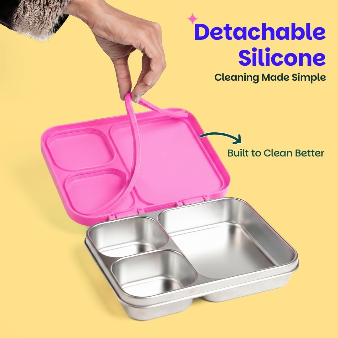 Basil Bento Ace Lunch Box - Stainless Steel -4 Basil Bento Ace Lunch Box - Stainless Steel -4