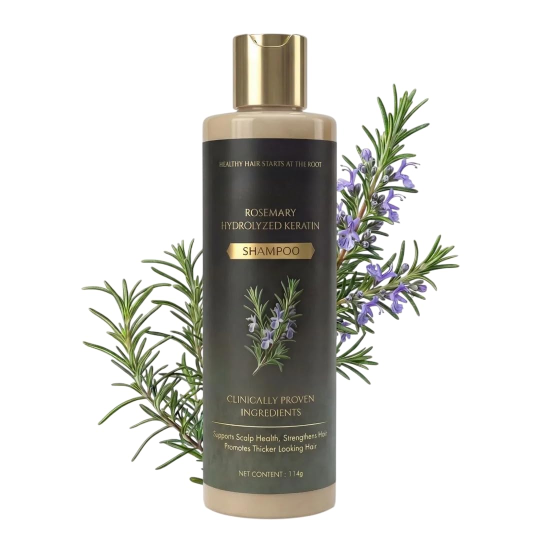 Organic Rosemary Hair Growth Shampoo with Hydrolyzed Keratin, Natural Thickening & Strengthening, 100 ml (pack of 3)-picture-36