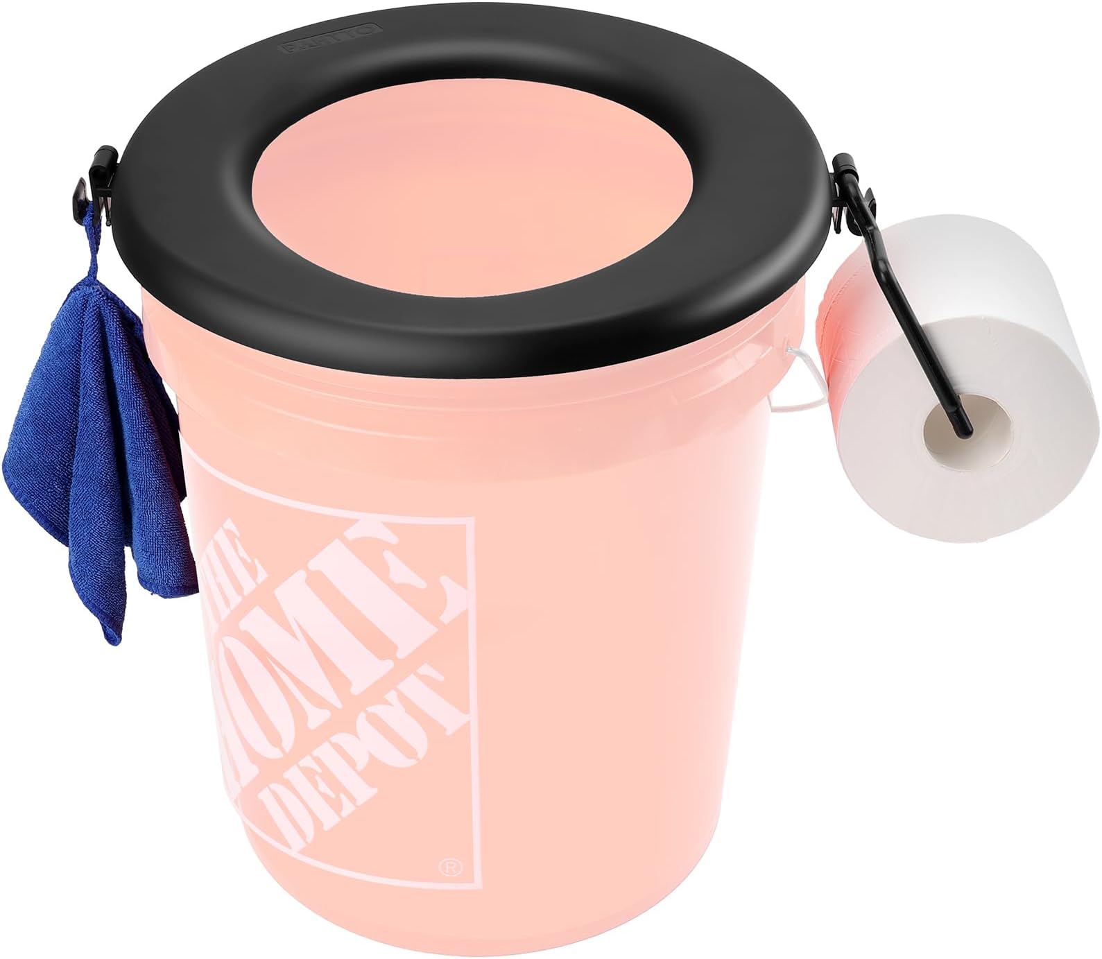 PAHTTO Bucket Toilet Seat, Portable Toilet Seat for 5 Gal Buckets, Camping Toilet Seat, Snap-on Toilet Seat for Outdoor, Camping, Hiking, Emergency, Car, Boat, RV Travel