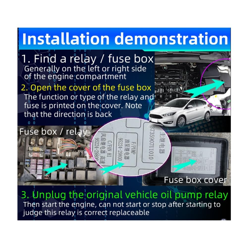 Inmovilizador Inalámbrico de 12 V para Motor de Coche, Antirrobo de Seguridad Inteligente, Dispositivo con Forma de Relé Reemplazable
