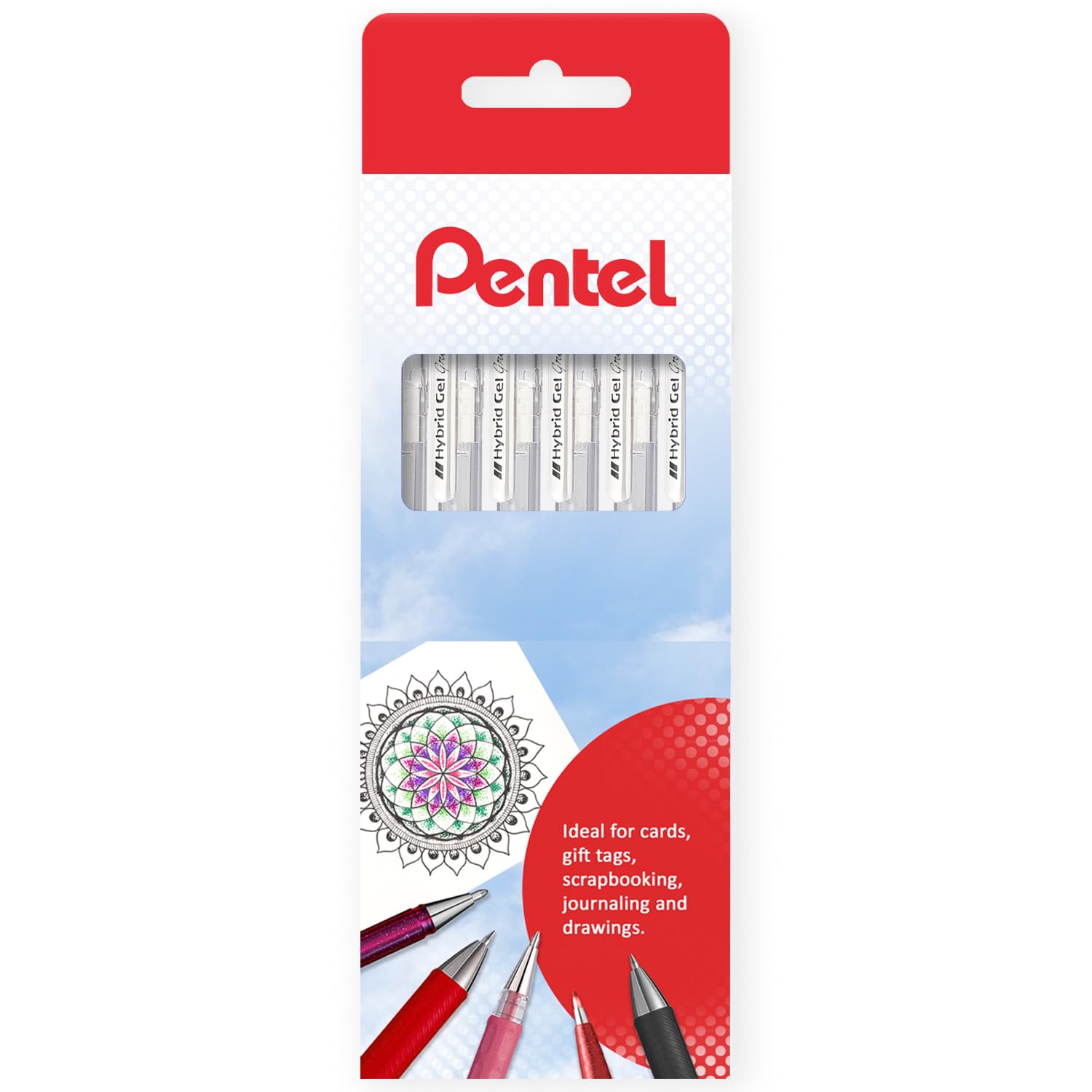 Amazon | Pentel K118 ハイブリッドゲルメタリックインクペン - 0.8mm