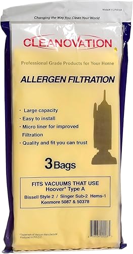 Miniatura 3 de Bolsas para aspiradora de repuesto genérico para Hoover A Bissell 2 Kenmore 5037 y 50378 Singer SUB-2 HEMS-1 paquete de 9  Bolsa de micro alérgenos,