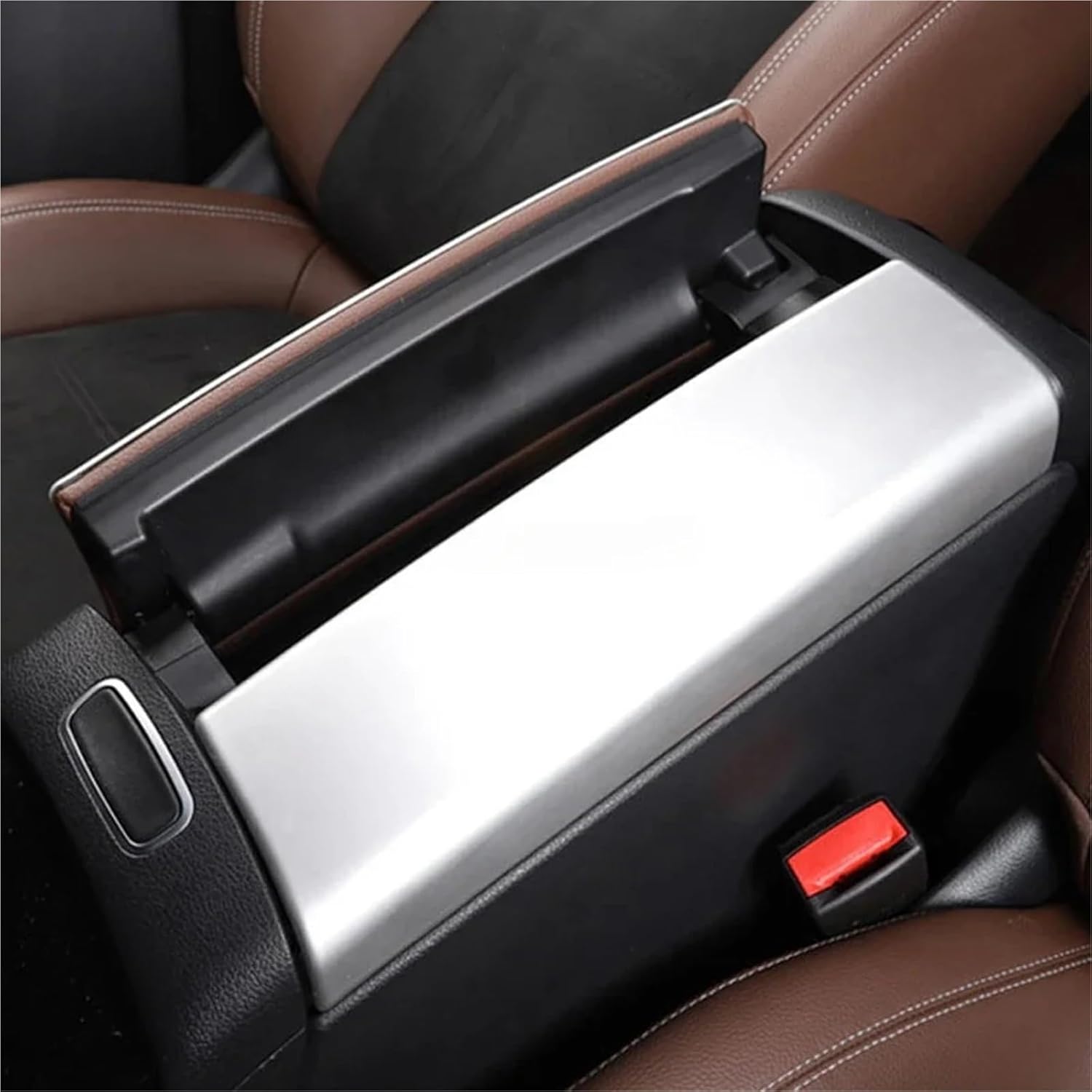 Compatible with Mercedes Benz A B CLA GLB GLA Class W177 V177 W247 C118 W118 X247 H247 2020 2021+ Car Central Armrest Box Panel Trim Cover(Carbon Fiber Look)