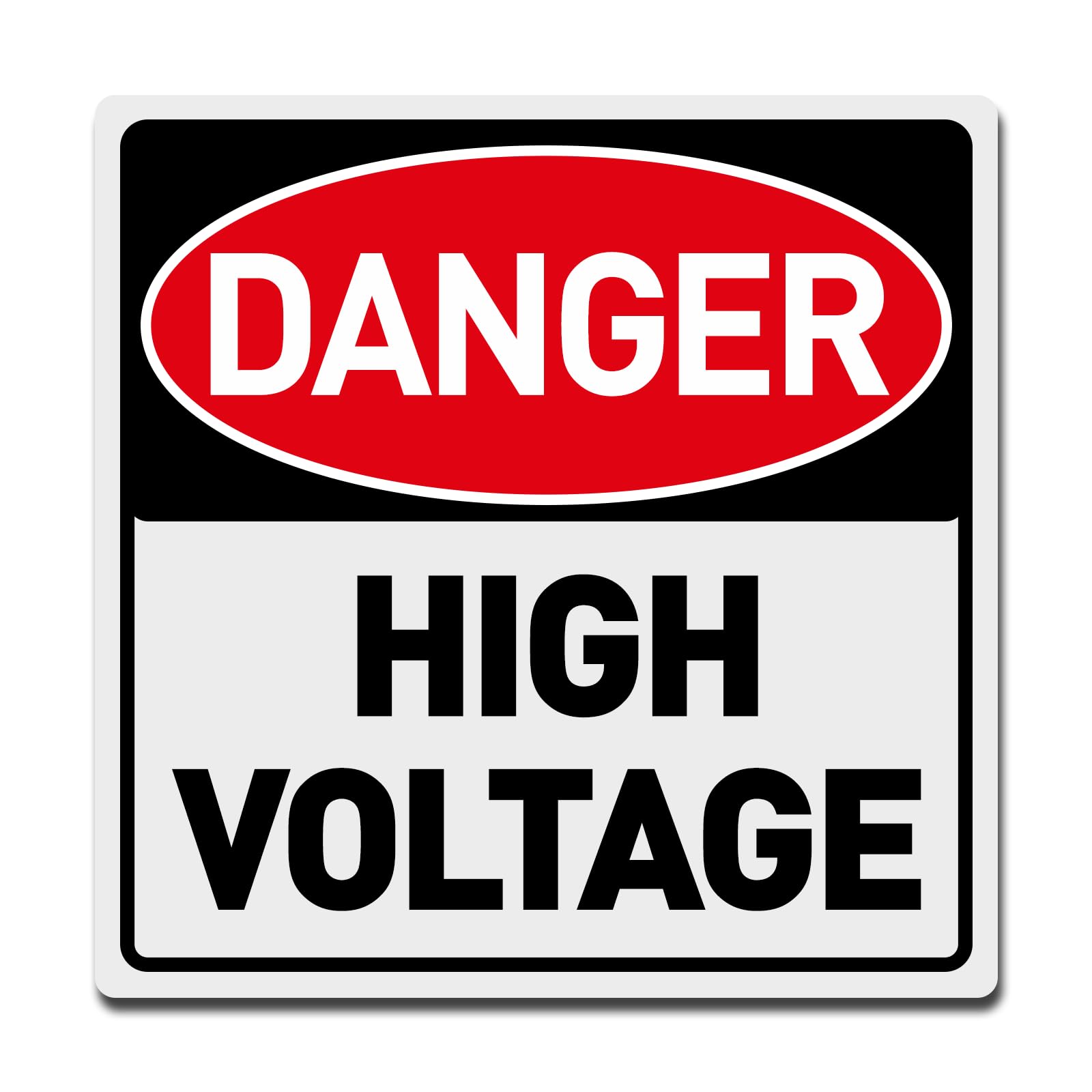 Danger High Voltage Sign 12x12 Inches