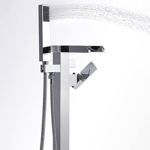 Miniatura 6 de Ove Decors Infinity Chrome - Grifo de bañera residencial independiente de 1 manija con ducha de mano