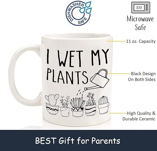 Miniatura 2 de Divertida taza de café con diseño de plantas y hervidor, taza de té blanca de 11 onzas, regalos novedosos para mujeres, regalos de broma, divertido