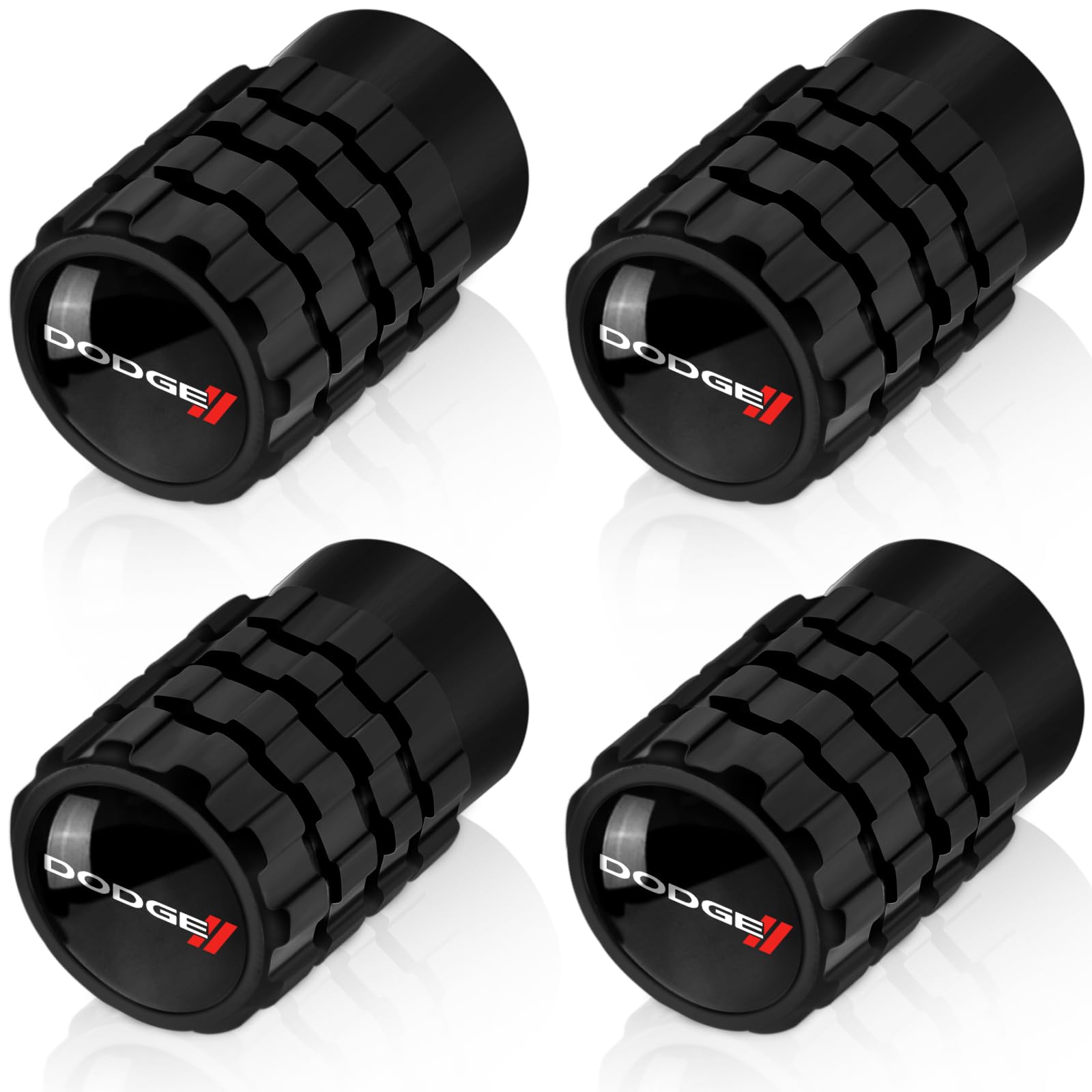 4pcs Tire Valve Stem Caps for Dodge Challenger Series Stem Cap Universal Car Air Cover Car Accessories for Cars, SUV, Truck, Motorcycles Black