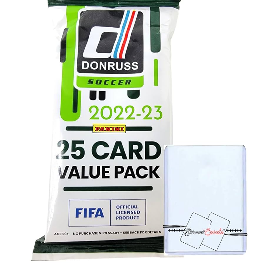Amazon.com: 2022/23 Donruss Soccer 25-Card Jumbo Pack +