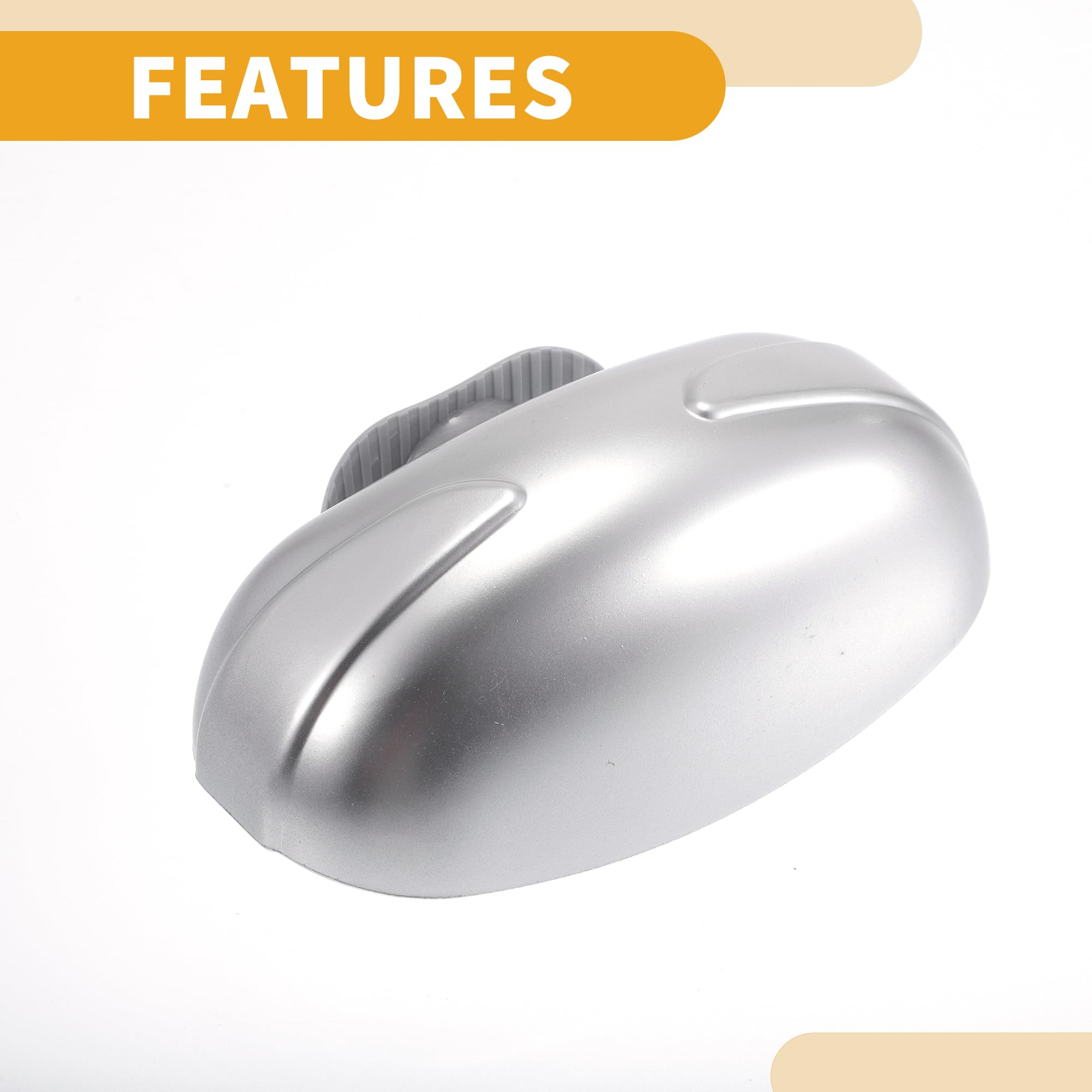 Partuto 1 Pair Universal Blind Spot Car Mirrors - Car - Glass Silver Tone, 4.33"x2.36" - Image 3