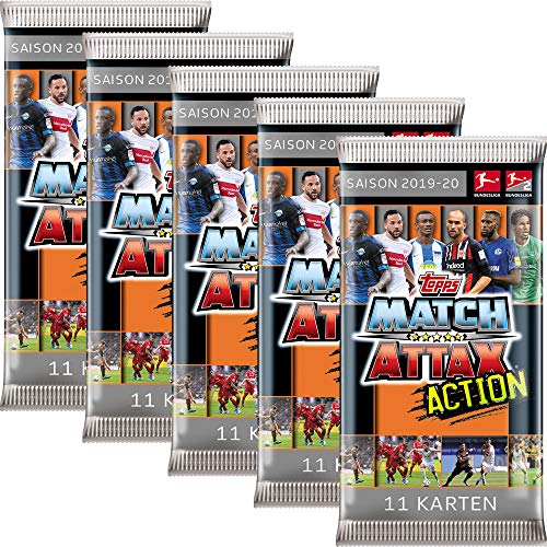 Preisvergleich Produktbild CAGO Topps Match Attax Action 2019 / 20 - 5 Booster