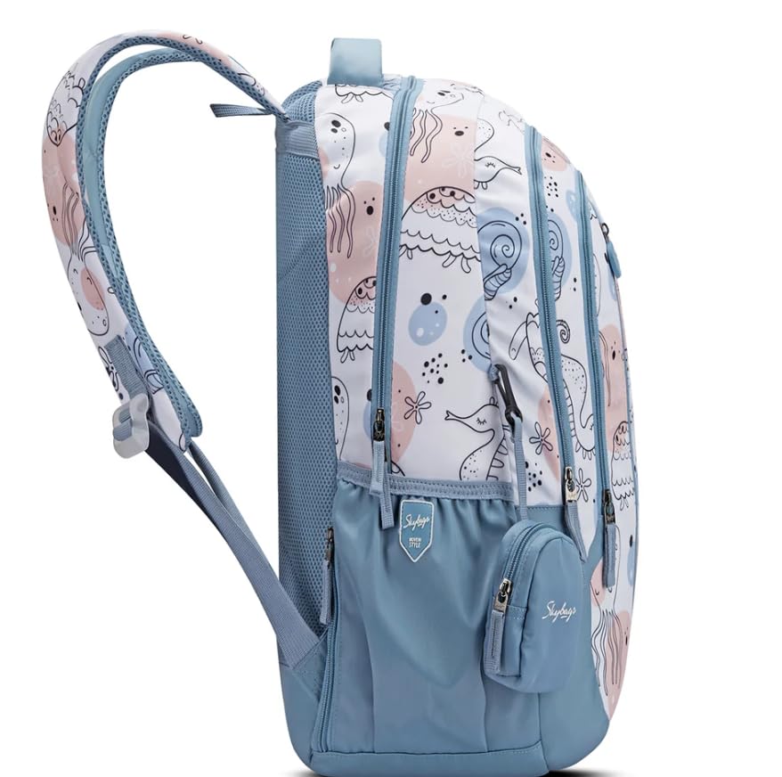 Image of Skybags CHARM 01 4 Compartment SCHOOL BACKPACK CAMEO BLUE