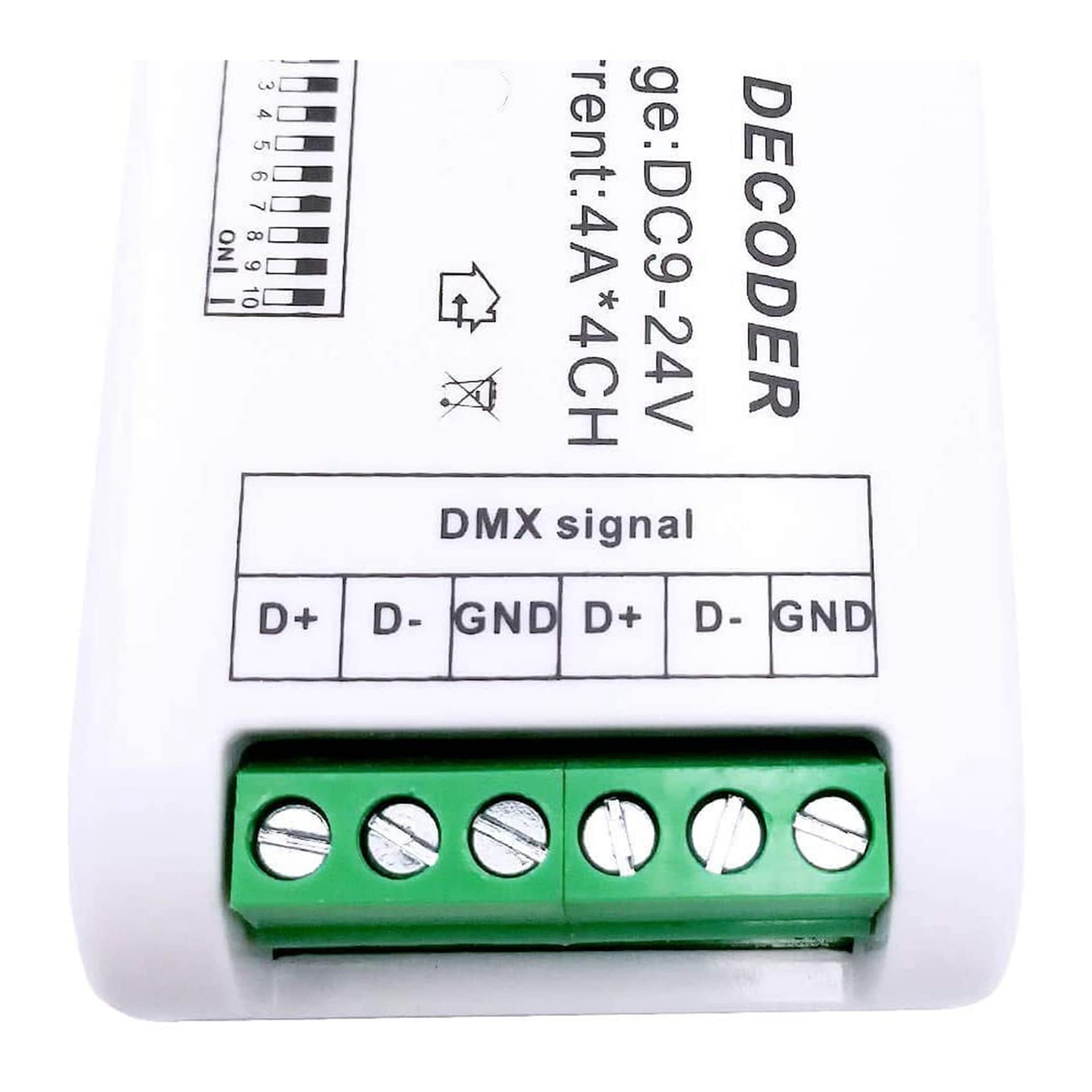 3 x Mini 4-Kanal DMX RGBW Decoder 16A RGB RGBW Strip Controller DMX 512 Dimmer Treiber für LED Streifen DC9-24V