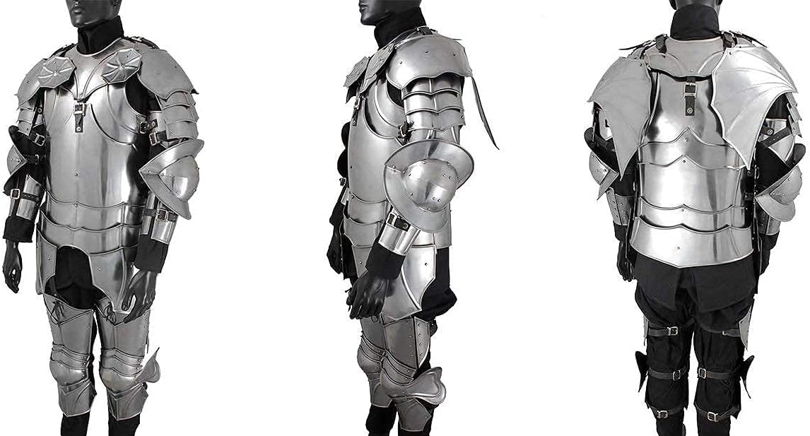 NauticalMart Medieval Knight Armor | Wearable Crusader Suit of Armor | 18 Gauge Steel | Full Suit of Armour with Crusader Helmet | For Reenactments & Role-Playing - Image 3