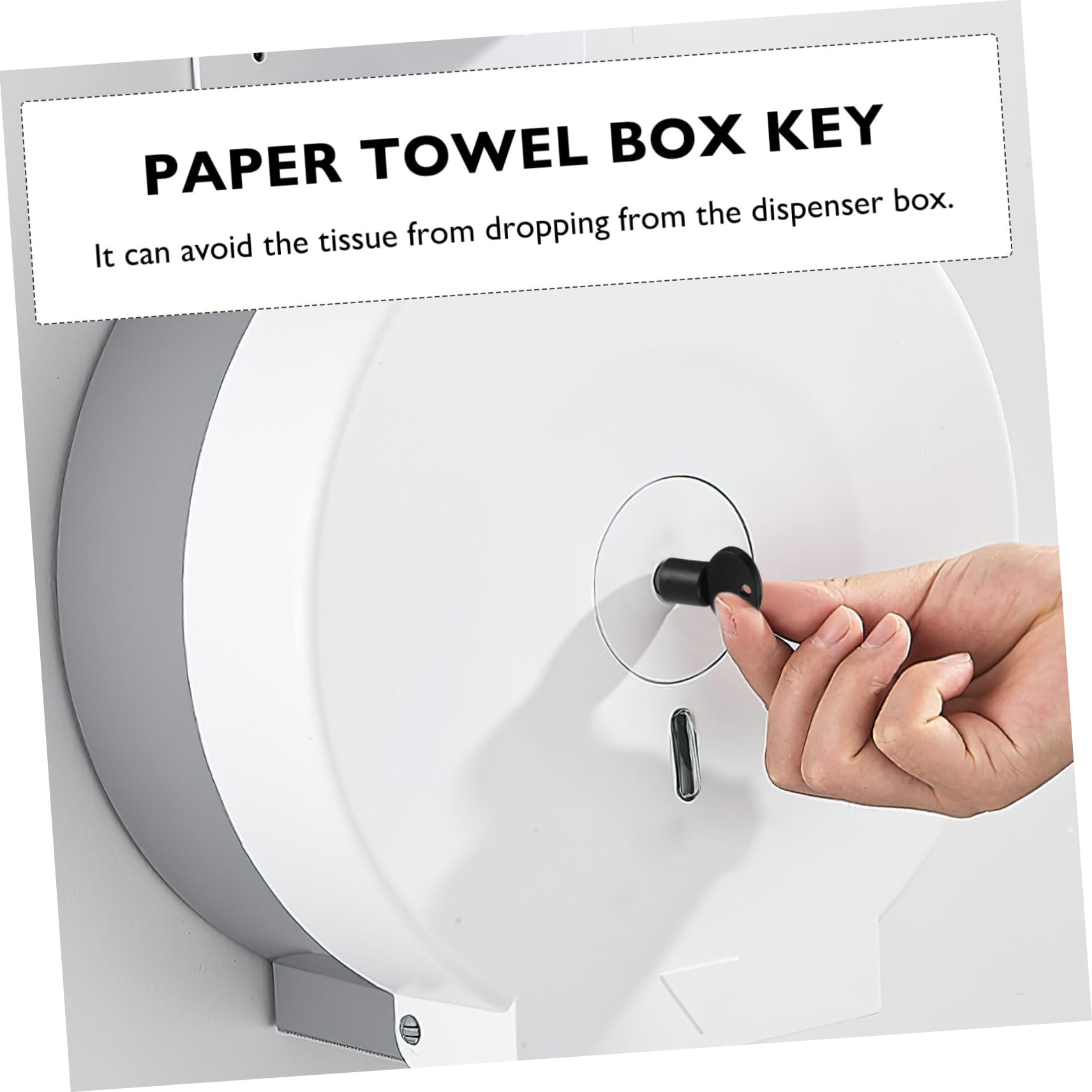 SOLUSTRE 2pcs Commercial Toilet Paper Dispenser Keys Commercial Paper Towel Dispenser Key Plastic Black Toilet Tissue Toilet Paper Dispenser Key