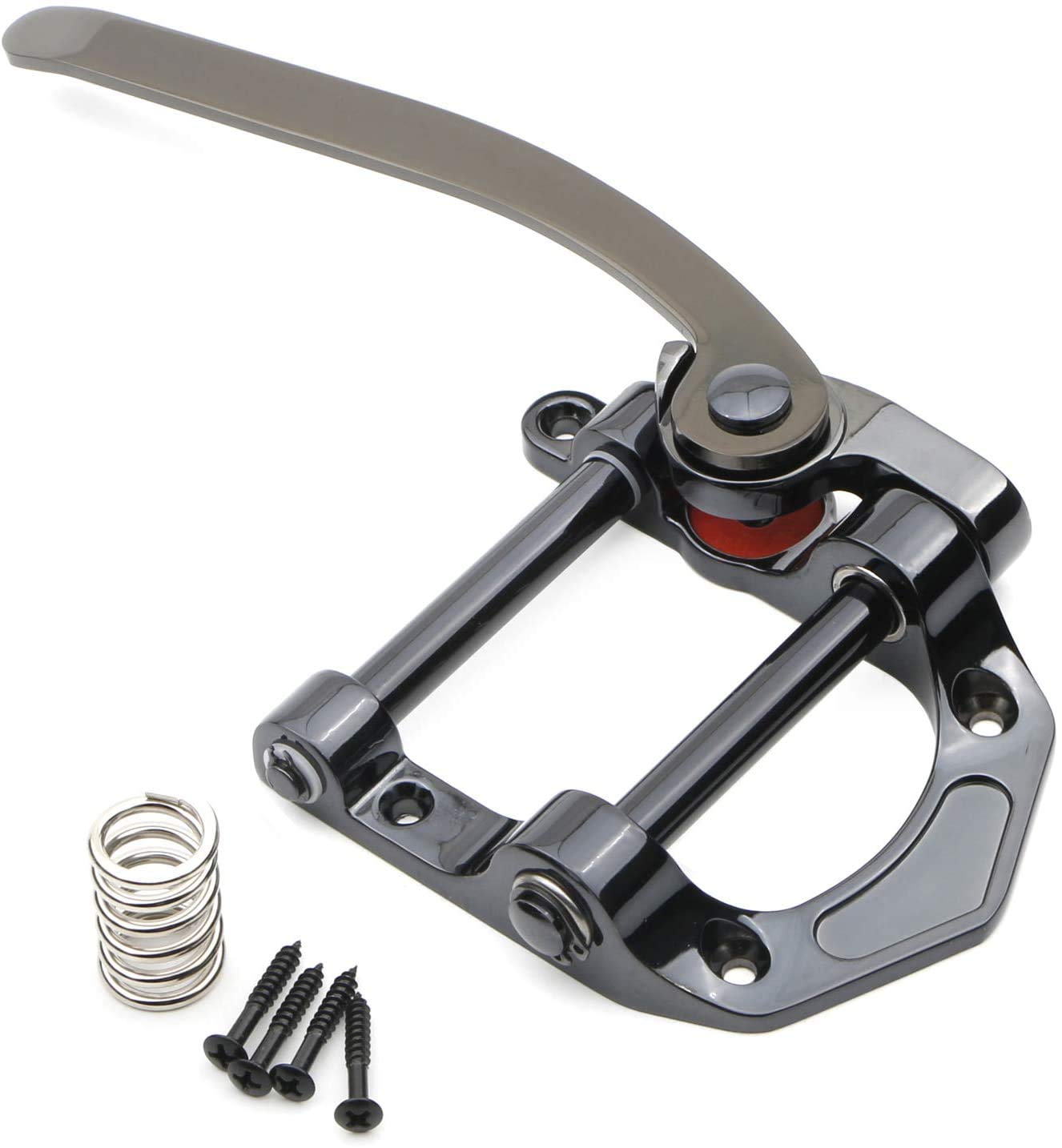 Guitar Vibrato Tailpiece Tremolo, Flat Top Body Tremolo Unit Vibrato Bridge for Tele, SG, LP, ETC Electric Guitars, Black