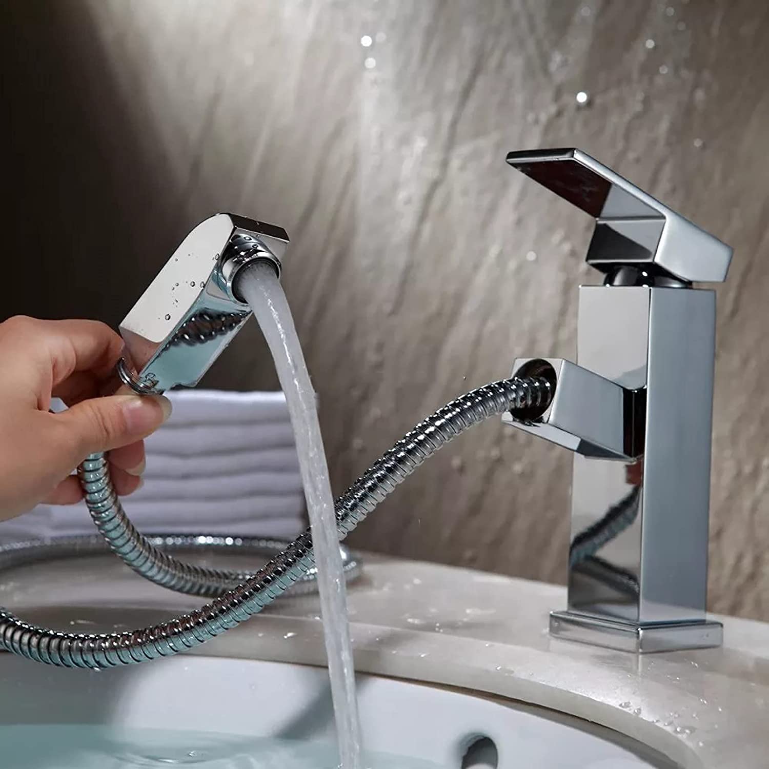 Zbbdfazd Water-Tap Antique Brass Kitchen Sink Faucet 360 Swivel Spout Hot And Cold Bathroom Kitchen Mixer Mop Pool Taps Dual Handle Faucet