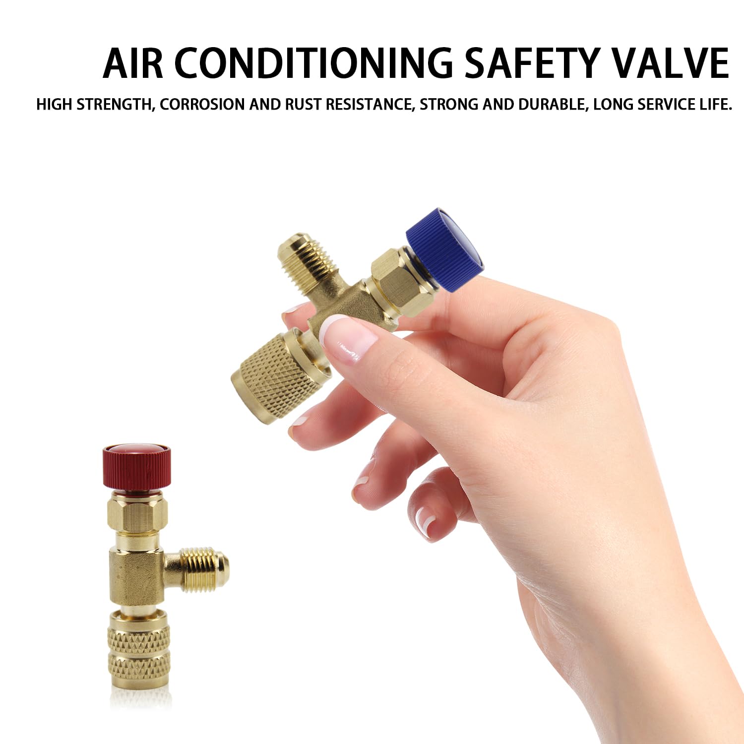2 Stück Sicherheitsventile Für Kältemittel - R410 R22 Adapter Mit Kältemittelschlauch