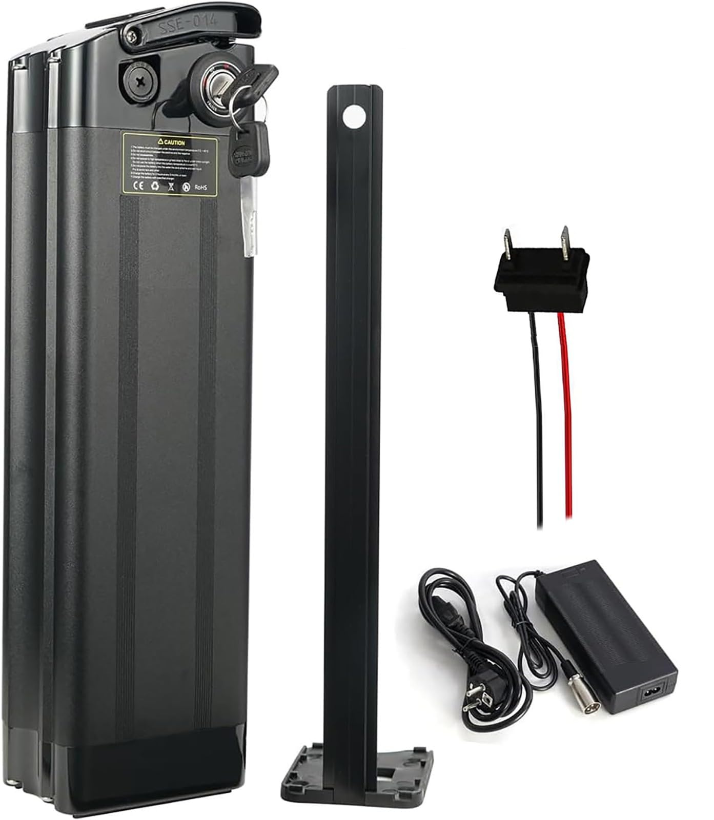 Batteria per Bici elettrica 36V 13Ah, Batteria Ebike 36V 13Ah Impermeabile PVC BMS incorporato con Caricabatteria 36V 13Ah