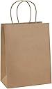 BagDream Gift Bags 8x4.25x10.5 100Pcs Brown Paper Gift Bags with Handles Bulk for Wedding, Party Favor, Grocery, Shopping, Retail, Merchandise Medium Kraft Paper Sacks