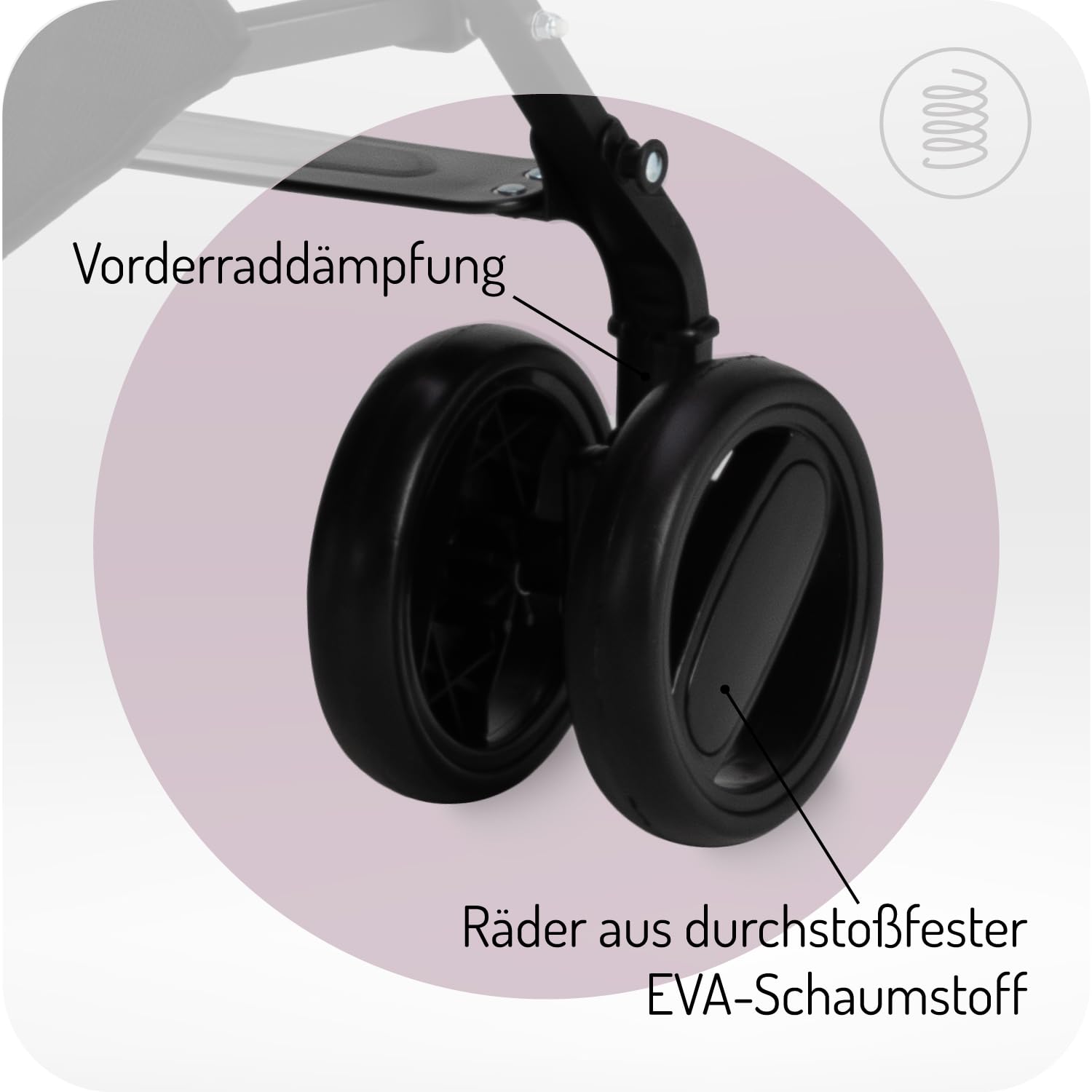 MoMi AKIRA Kinderbuggy Kinderwagen ab 6 Monaten (bis 15 kg), verstellbarer 5-Punkt-Sicherheitsgurt, Babytasche, Einkaufskorb, Regen- und Insektenschutz.