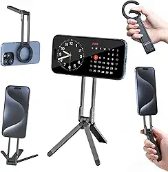ULANZI MA30 Magnetic Phone Tripod Stand for iPhone - Aluminium Maglock Smartphone Mini Tripod Pocket Cell Phone Stand Dual-Sided Magnet Quick Mount